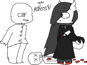 Animated Confrontation Monster Accusation PNG