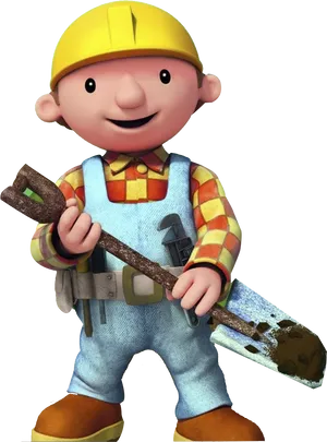Animated Construction Character PNG image