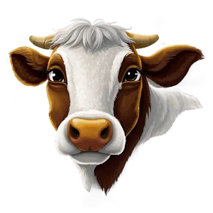 Animated Cow Face Png 06212024 PNG image