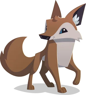 Animated Coyote Character Illustration PNG image
