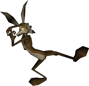 Animated Coyote Character Model PNG image