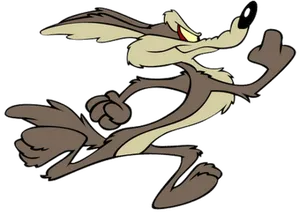 Animated Coyote Character Sprinting PNG image