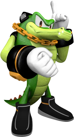 Animated Crocodile Character Pose PNG image