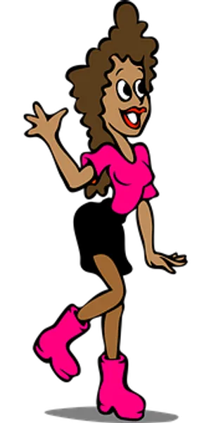 Animated Dancing Woman Cartoon