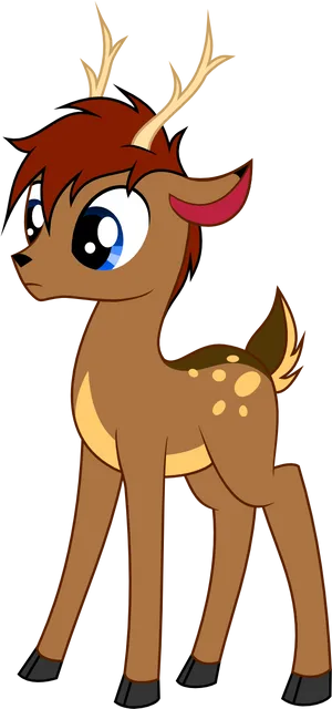 Animated Deer Character Illustration PNG image