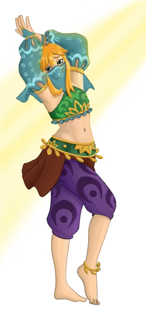 Animated Desert Dancer Illustration PNG image