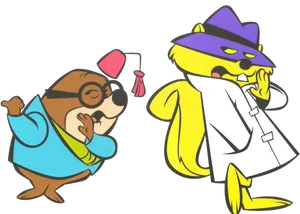 Animated Detective Duo