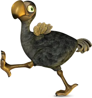 Animated Dodo Bird Character PNG image