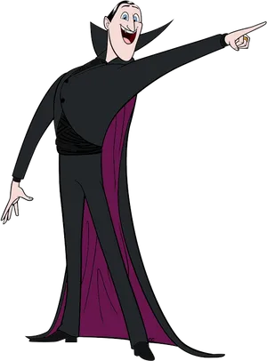 Animated Dracula Pointing PNG image
