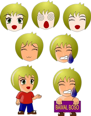 Animated Emotion Faces Compilation PNG image