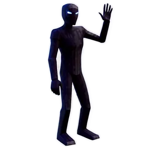 Animated Enderman Action Pose PNG Uuq