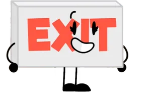 Animated Exit Sign Character