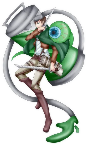 Animated Eye Patch Character Art PNG image