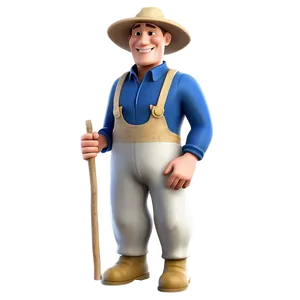 Animated Farmer Figure PNG 05242024