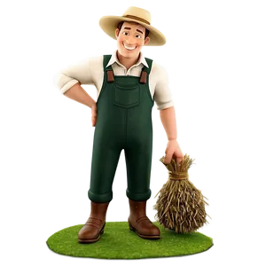 Animated Farmer Figure PNG 05242024