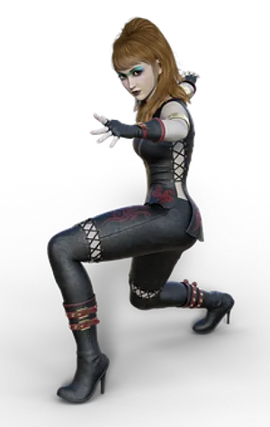 Animated Female Character Action Pose