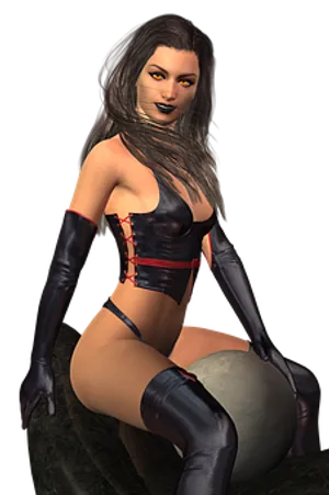 Animated Female Character Posing