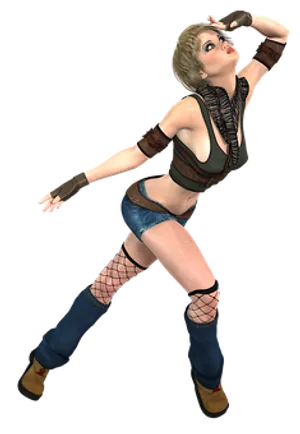Animated Female Dancer Pose PNG image