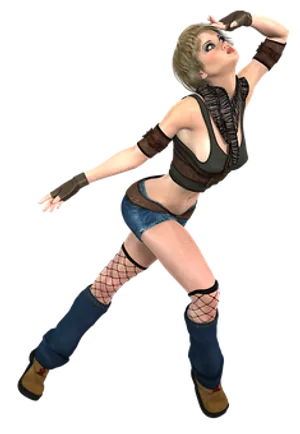 Animated Female Dancer Pose