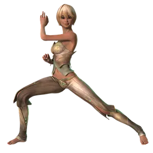 Animated Female Fighter Pose