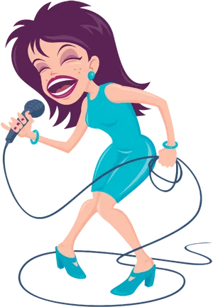 Animated Female Singer Performance.png PNG image