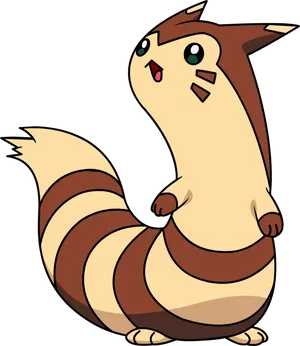 Animated Ferret Character Standing PNG image