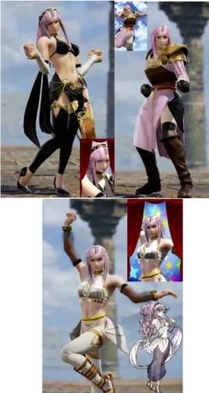 Animated Fighter Collage PNG