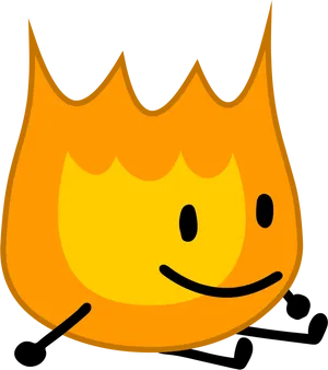 Animated Fire Character Smiling.png PNG image