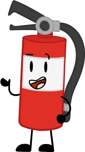 Animated Fire Extinguisher Character PNG image