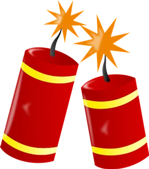 Animated Firecrackers Illustration