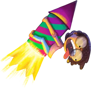 Animated Firework Rocket Ride PNG image