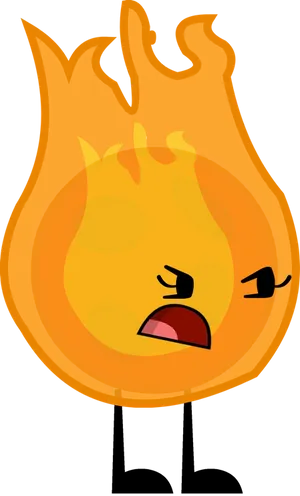 Animated_ Flame_ Character PNG image