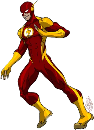 Animated Flash Running Pose PNG image