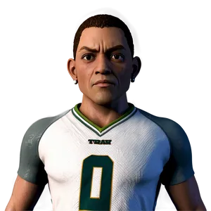 Animated Football Player Portrait PNG