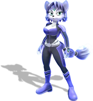 Animated Fox Character Pose PNG image