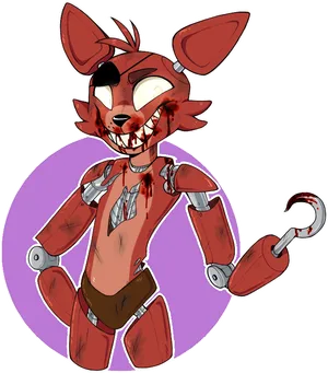 Animated Foxy Pirate Robot PNG image