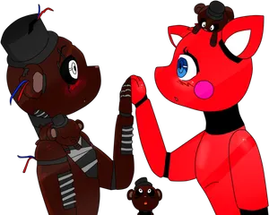 Animated_ Freddy_and_ Foxy_ Friends.png PNG image