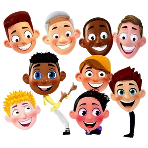 Animated Friends Characters PNG Uun