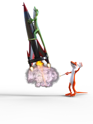 Animated Frogswith Rocket