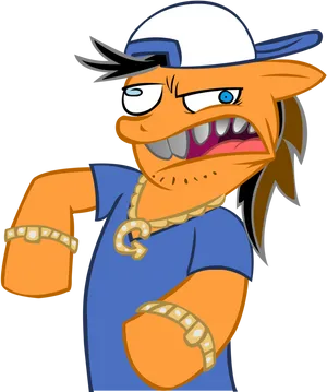 Animated Gangster Cat Character PNG image