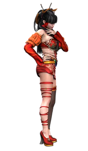Animated Geisha Inspired Character