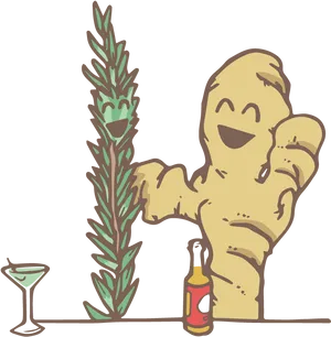 Animated Gingerand Rosemary Celebration PNG image