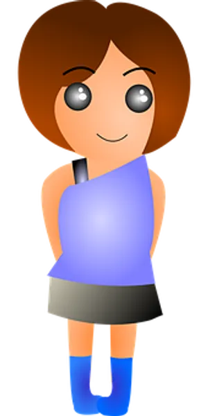 Animated Girl Character Graphic
