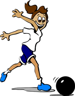 Animated Girl Running Joyfully