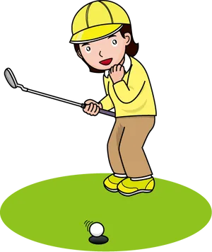 Animated Golfer Readyto Swing
