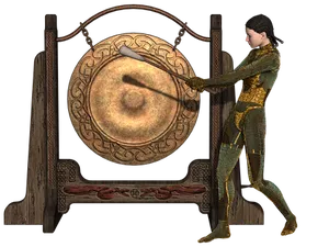 Animated Gong Player PNG