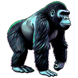 Animated Gorilla Walking Png Iwc48 PNG image