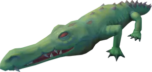 Animated Green Alligator PNG image