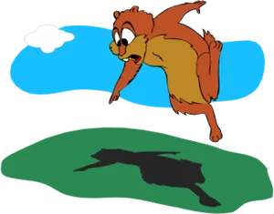 Animated Groundhog Jumping Shadow PNG image