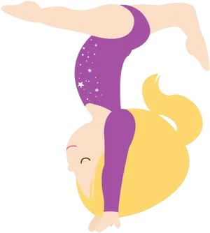 Animated Gymnast Handstand PNG image